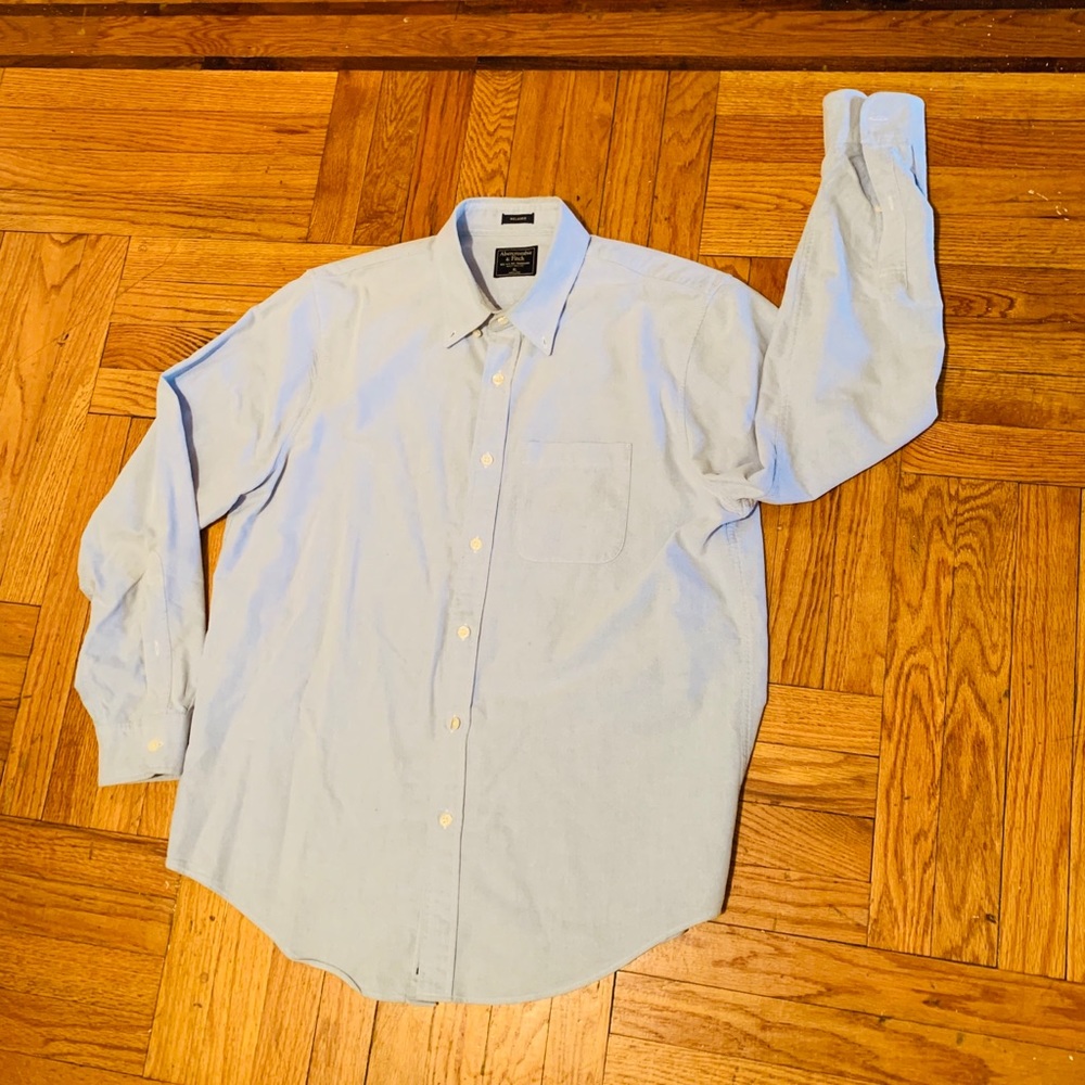 ABERCROMBIE - Light Blue Broad Cotton Button Down
